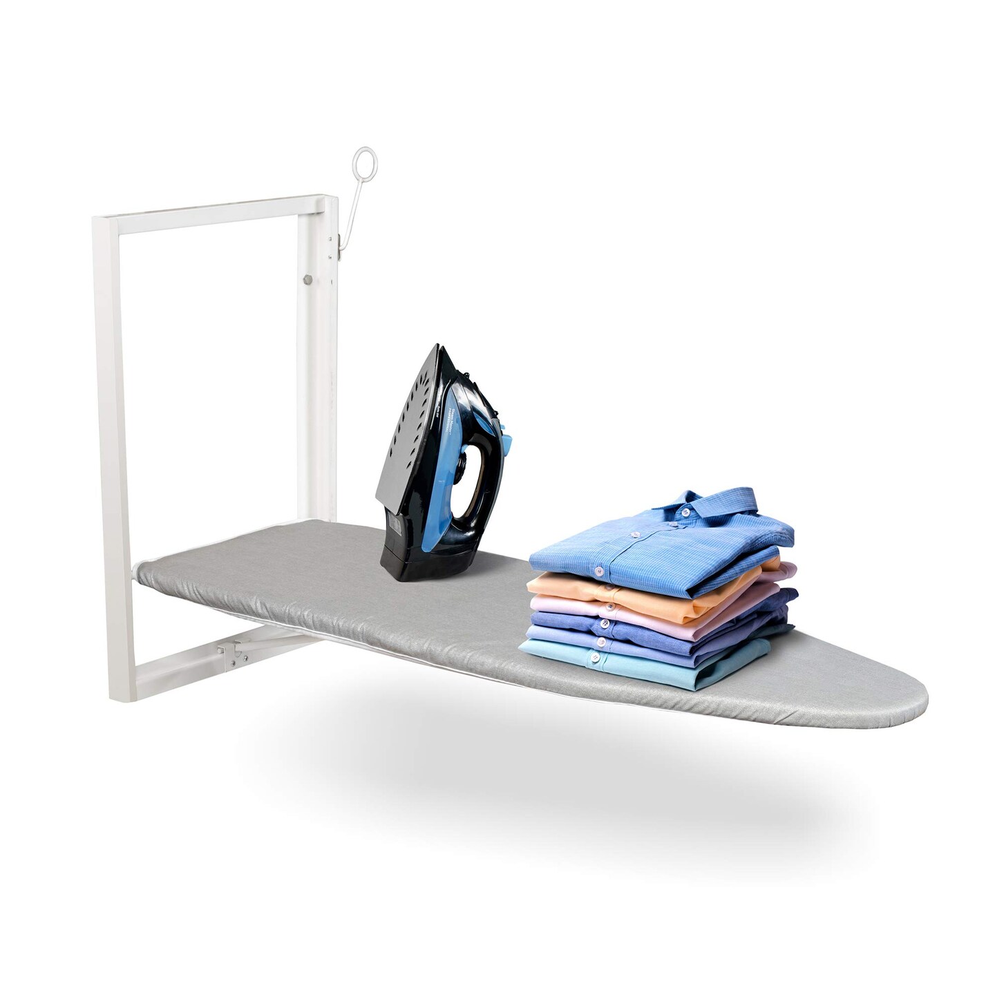 Ivation Foldable Ironing Board Compact Wall-Mount with Removable Cover