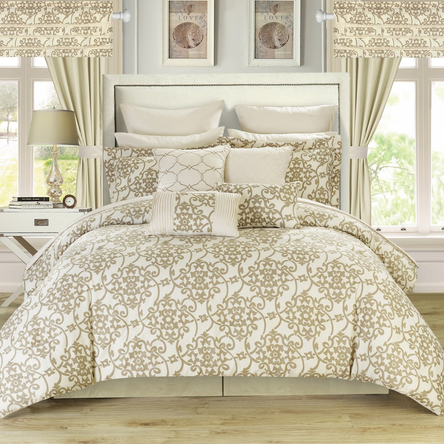 Chic Home 24 Piece Hailee Reversible Printed 2-in-1 look Comforter