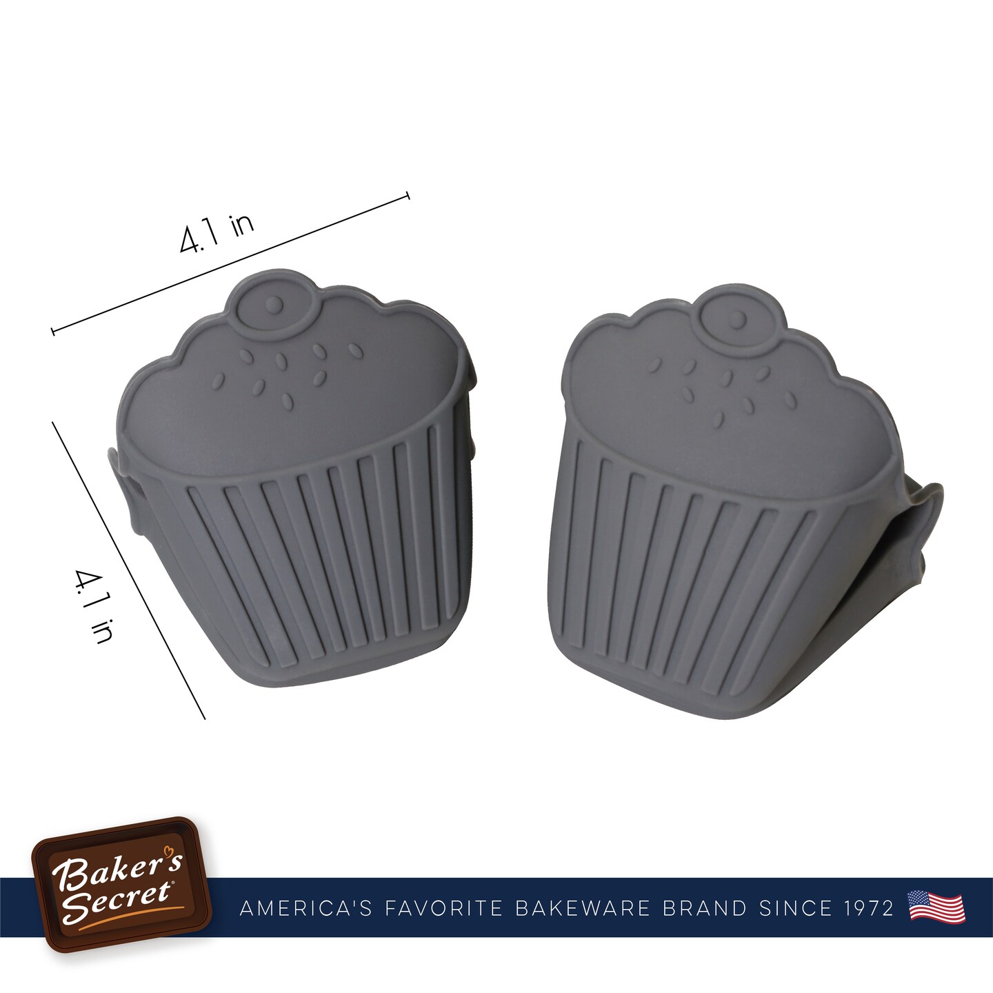 Baker's Secret Silicone Heat Resistant Pot Holder - Black