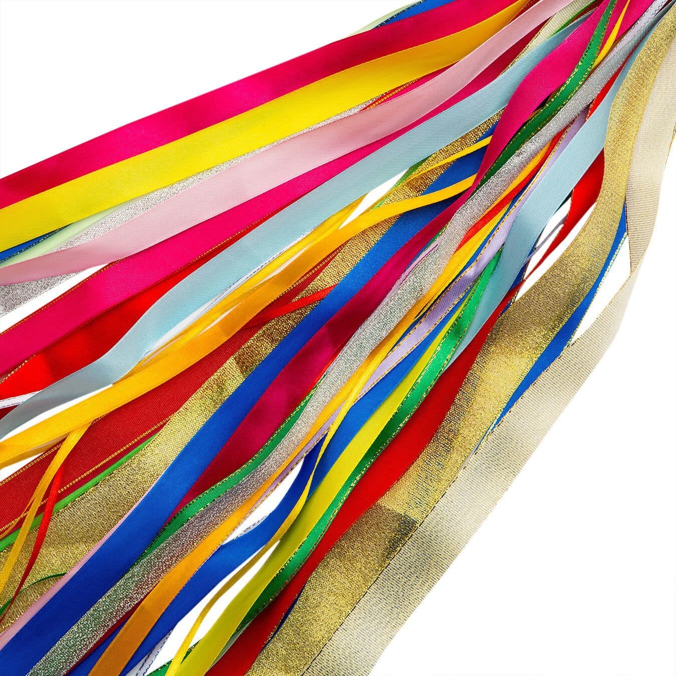 S&#x26;S Worldwide Color Splash! Bag of Ribbon, Great For Arts &#x26; Crafts, Gift Wrap, Kids, Adults, Classroom, Camp, DIY. Incl. 24 2-yd. Pieces, Assorted Colors &#x26; Widths. Mix Will Vary. 48 Total Yards