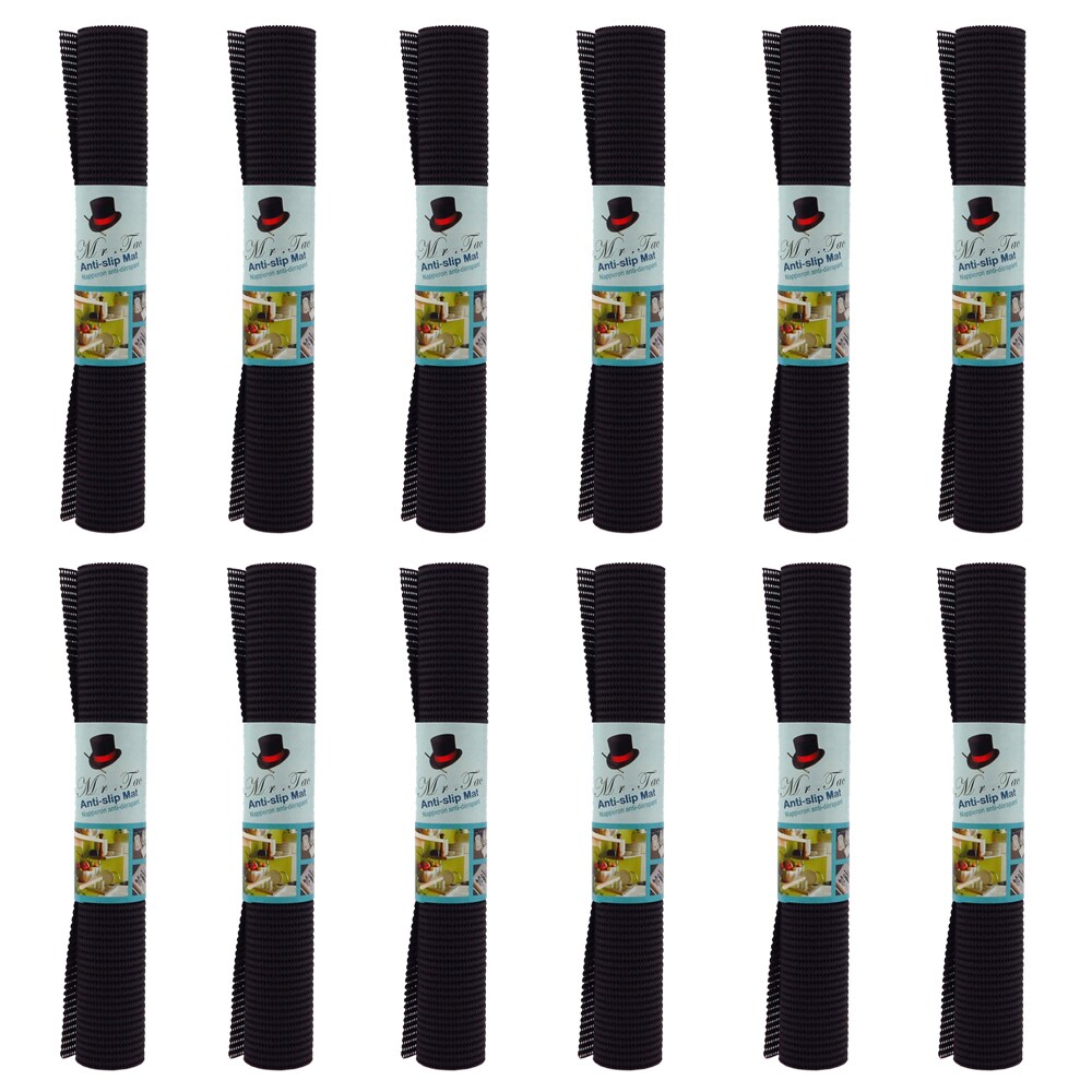 Mr.Tac   Grip Liner For Shelf and Drawer Black 45x150cm (Pack ok 12)