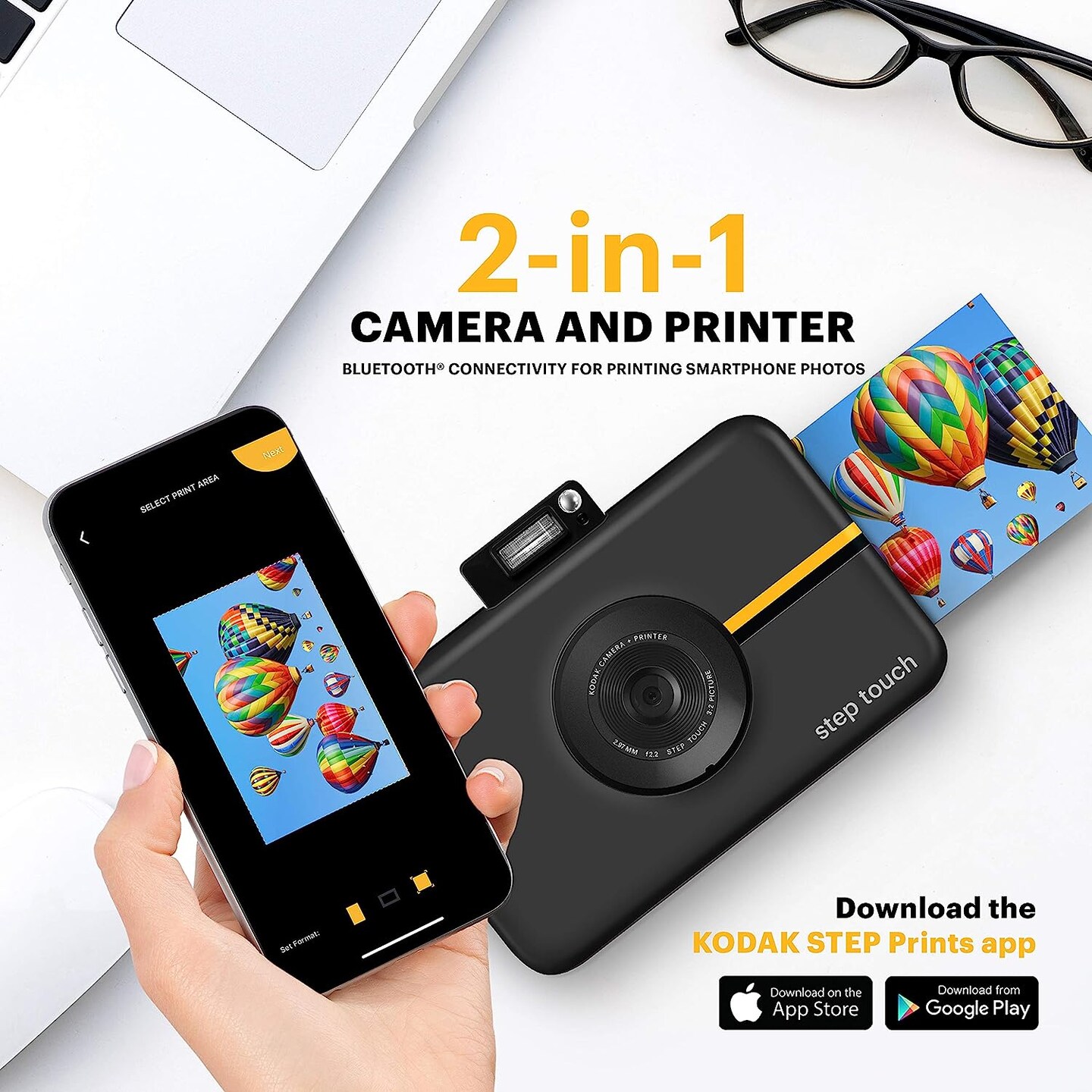 Kodak Step Touch 13MP Digital Instant Print Camera with 3.5" LCD Touchscreen, ZINK Technology & 1080p HD Video