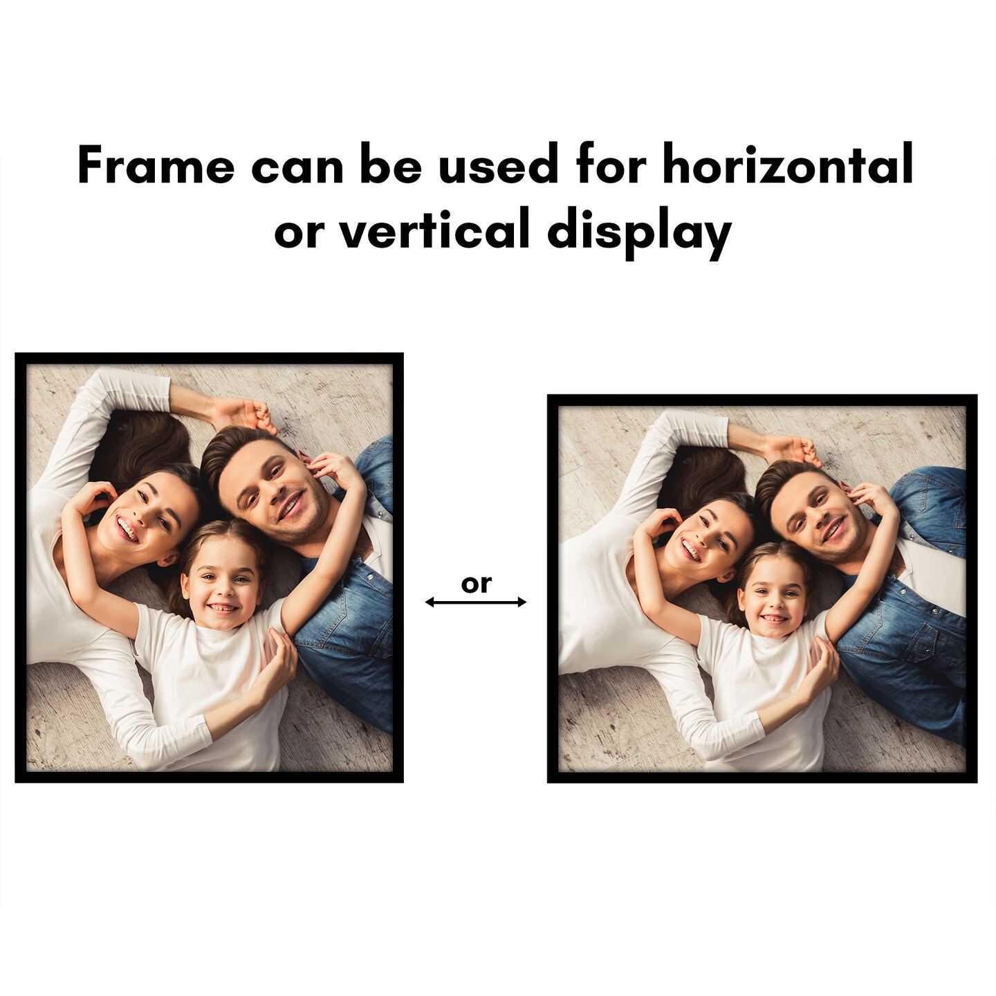 Americanflat Poster Frame - Perfect Frame for Photos and Artwork - Large Picture Frame - Polished Plexiglass - Hanging Hardware with Horizontal and Vertical Display