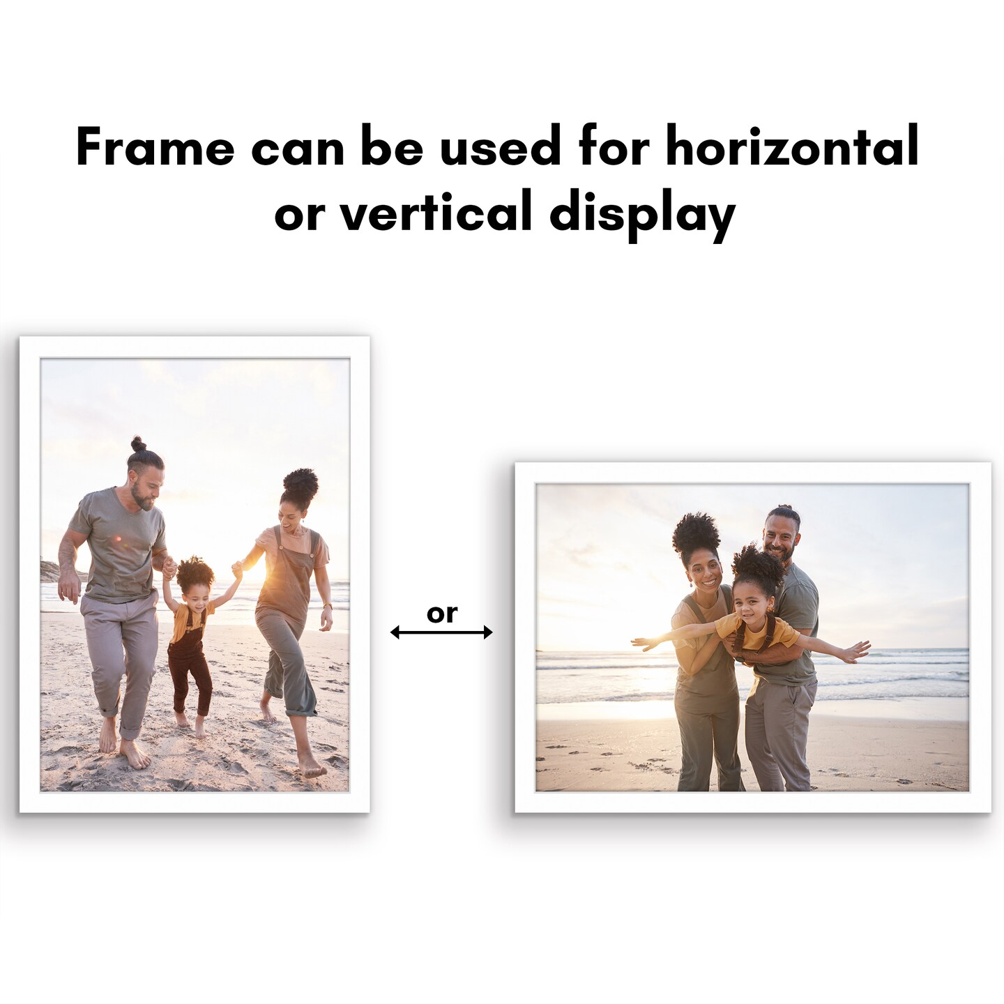 Americanflat Picture Frame - Modern Design, Shatter-Resistant Glass, Dual Sawtooth Hangers, Ideal for Home and Office Decor