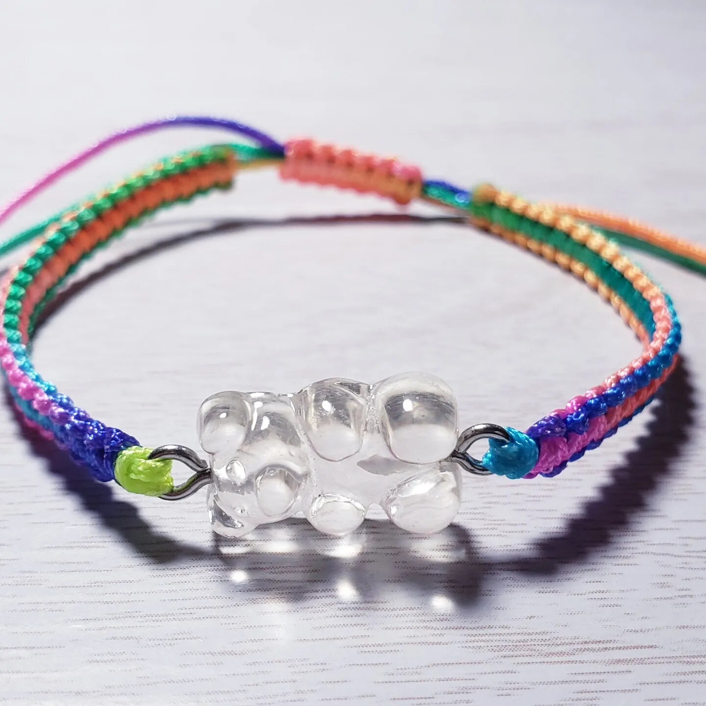 Gummy Bear Charm | Friendship Bracelet | Macrame Woven Bracelet