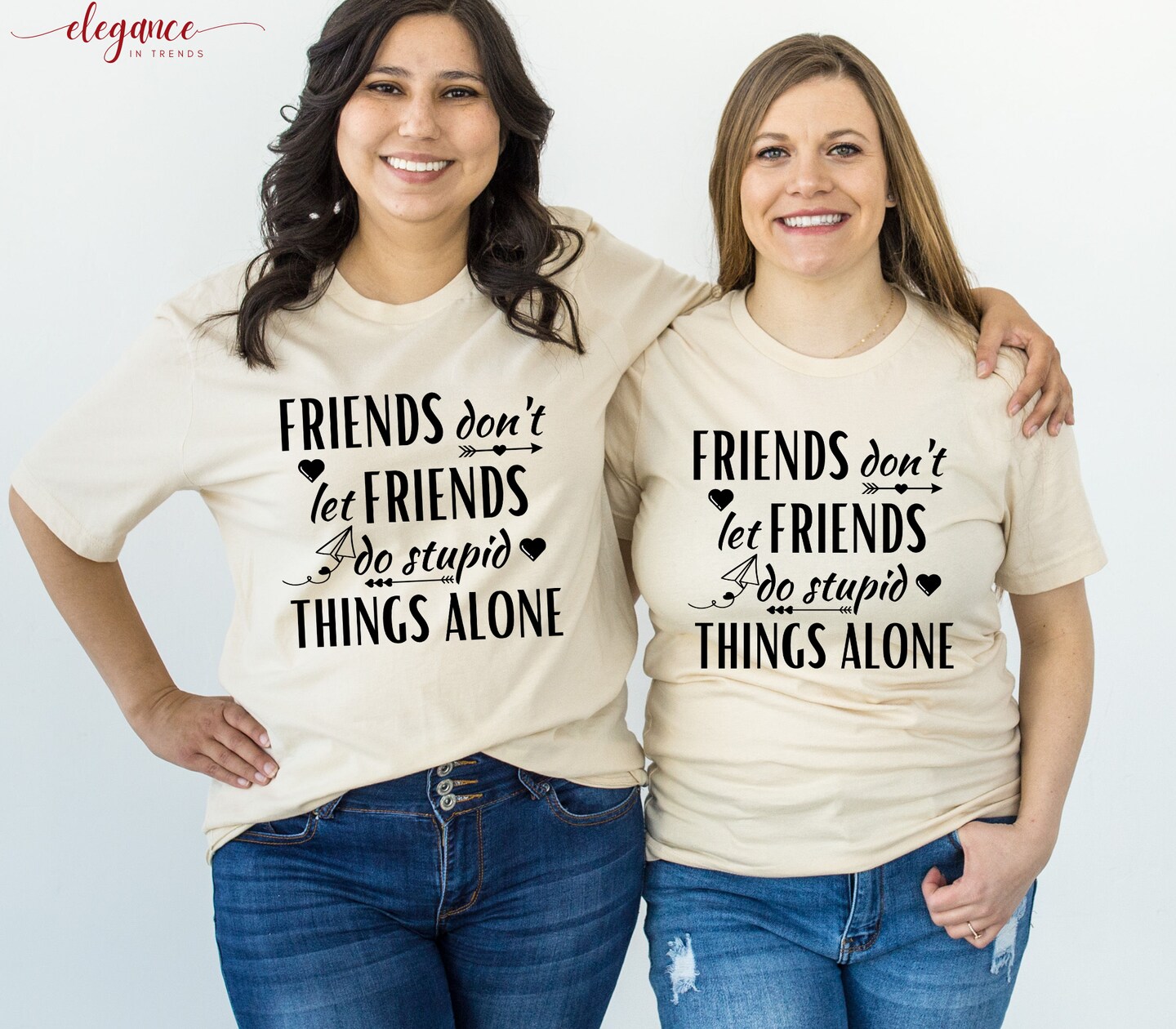 Friends Don't Let Friends Do Stupid Things Alone Vacation Shirts, Funny Trip Tshirt, Girls Trip Tee, Girls Weekend Trip Shirt - EITV1012 product 5