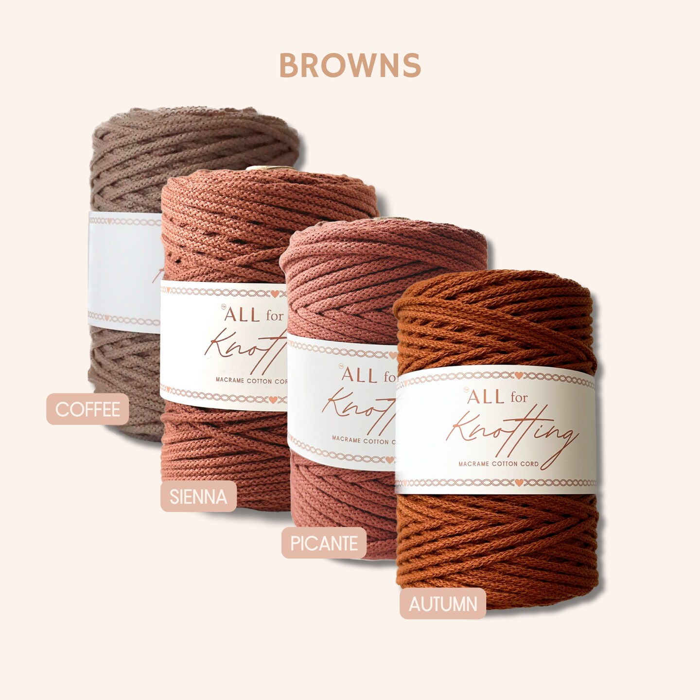 3.5mm Macrame Braided Cord, approx 490ft/163yds ALL FOR KNOTTING