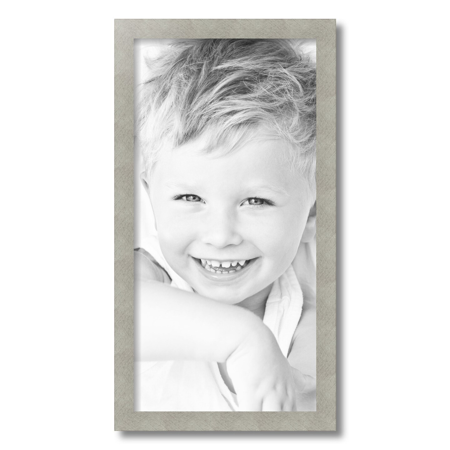 ArtToFrames 12x24 Inch Silver Picture Frame, This 1.25 Inch Custom MDF Poster Frame is Available in Multiple Colors, Great for Your Art or Photos - Comes with Regular Acrylic and  Foam Backing 3/16 inch (V-FRBW26-12x24)