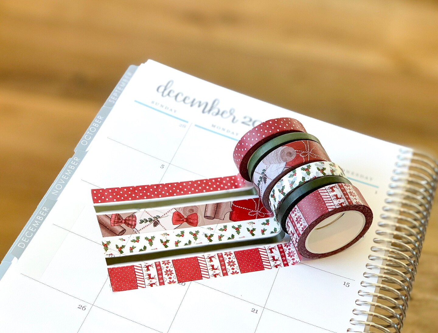 Christmas Presents Red &#x26; Green Holiday Washi Tape Set (#W003)