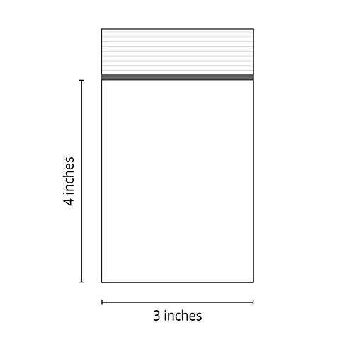Clear Plastic Reclosable Zipper Bags 3x4 (Package of 100)