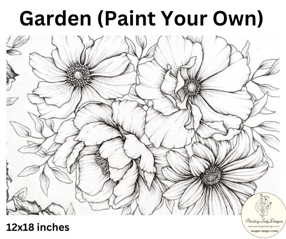 Paint Your Own Decoupage Paper! New Product from Painting Lady Designs (12x18)