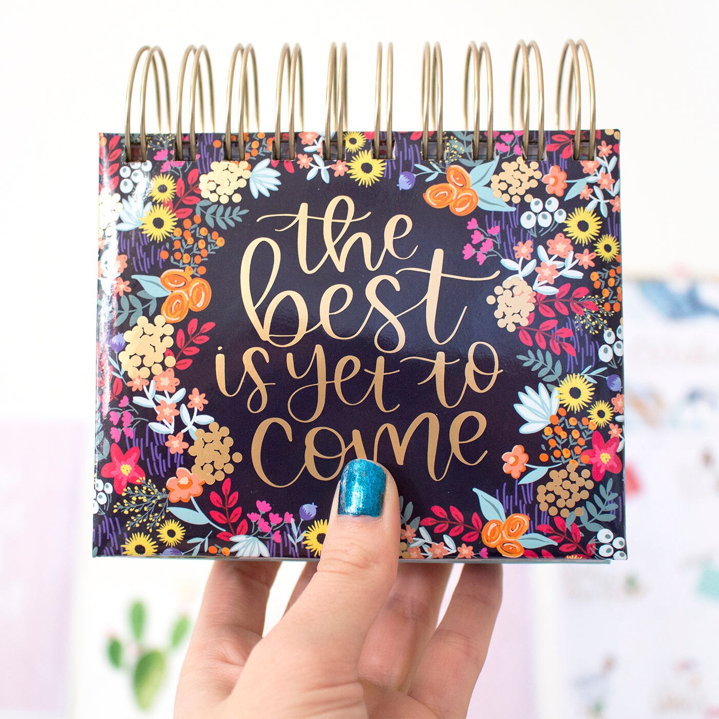 bloom daily planners Inspirational Perpetual Desk Easel, The Best is Yet to Come