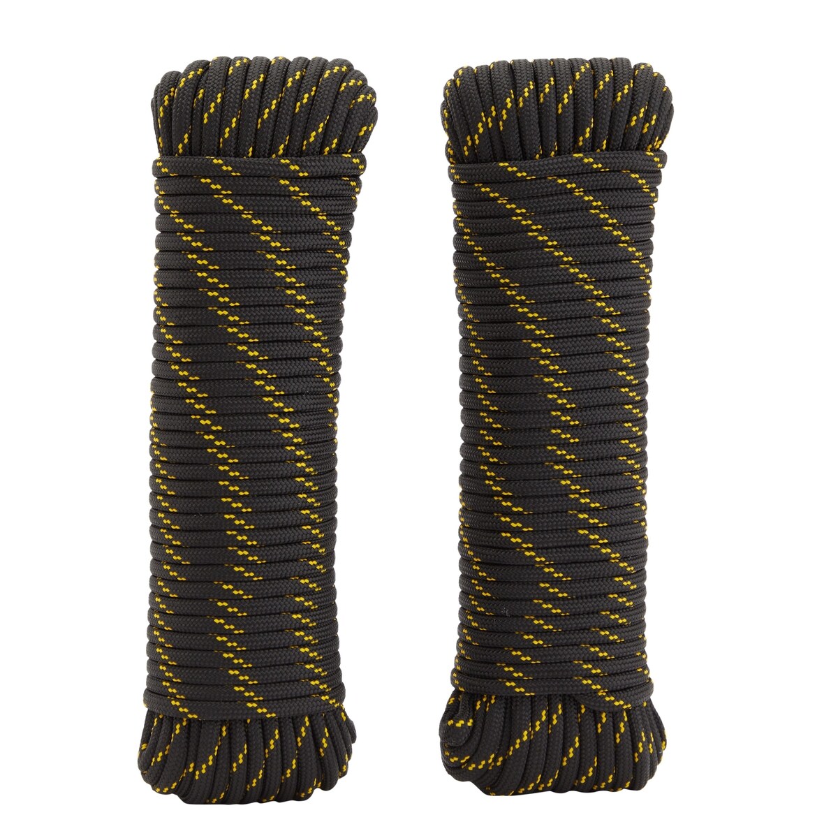 2 Pack 1/4 Inch x 100 Ft Braided Nylon Rope for Knot Tying