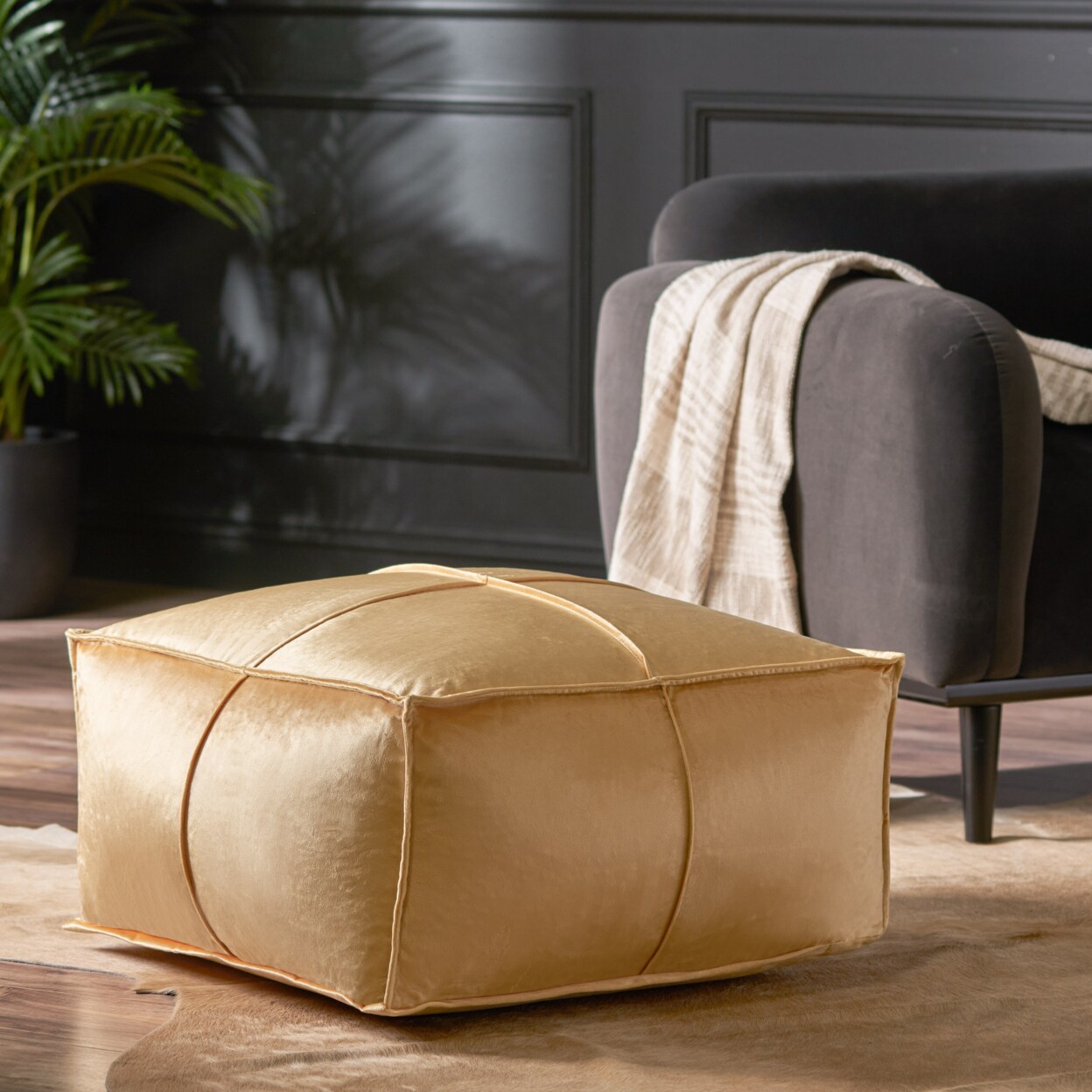 Square bean best sale bag ottoman