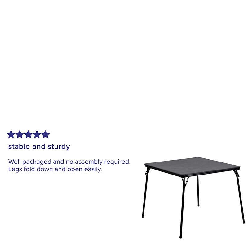 Flash Furniture Black Folding Card Table