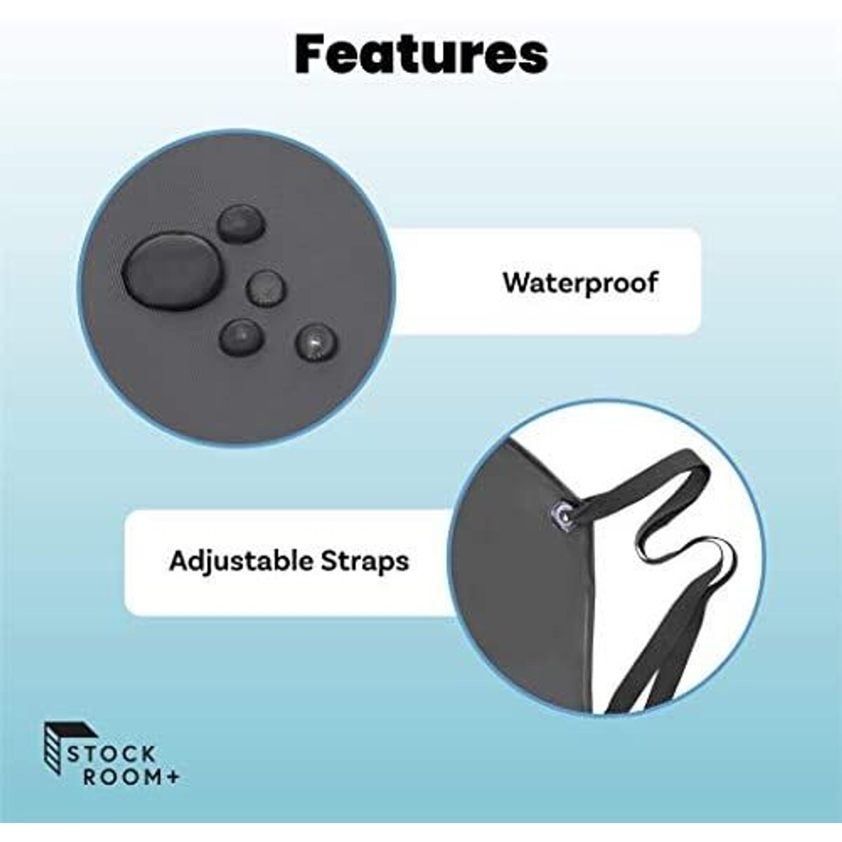 Heavy Duty Waterproof Apron, Vinyl Material (Black, 29.5 x 43.3 In, 2 Pack)