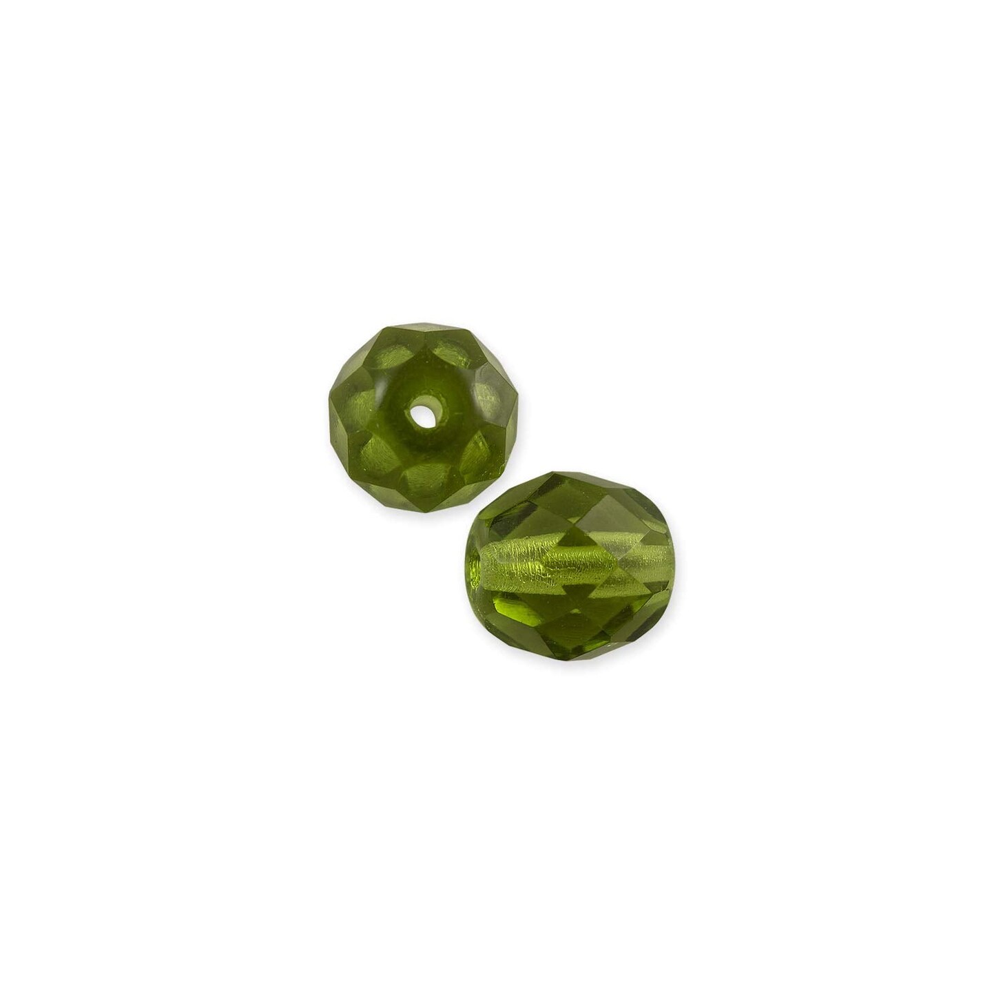 JewelrySupply Czech Fire Polished Glass Round Beads 4mm Olivene (Package of 50)
