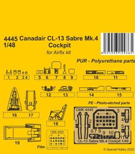 CMK  1/48 Canadair CL-13 Sabre Mk.4 Cockpit 1/48