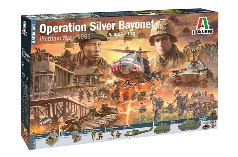 Italeri  1/72 VIETNAM WAR BATTLE SET Plastic Model
