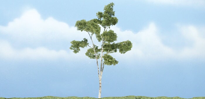 Woodland Scenics   4&#x22; PREM PAPER BIRCH 1/PK