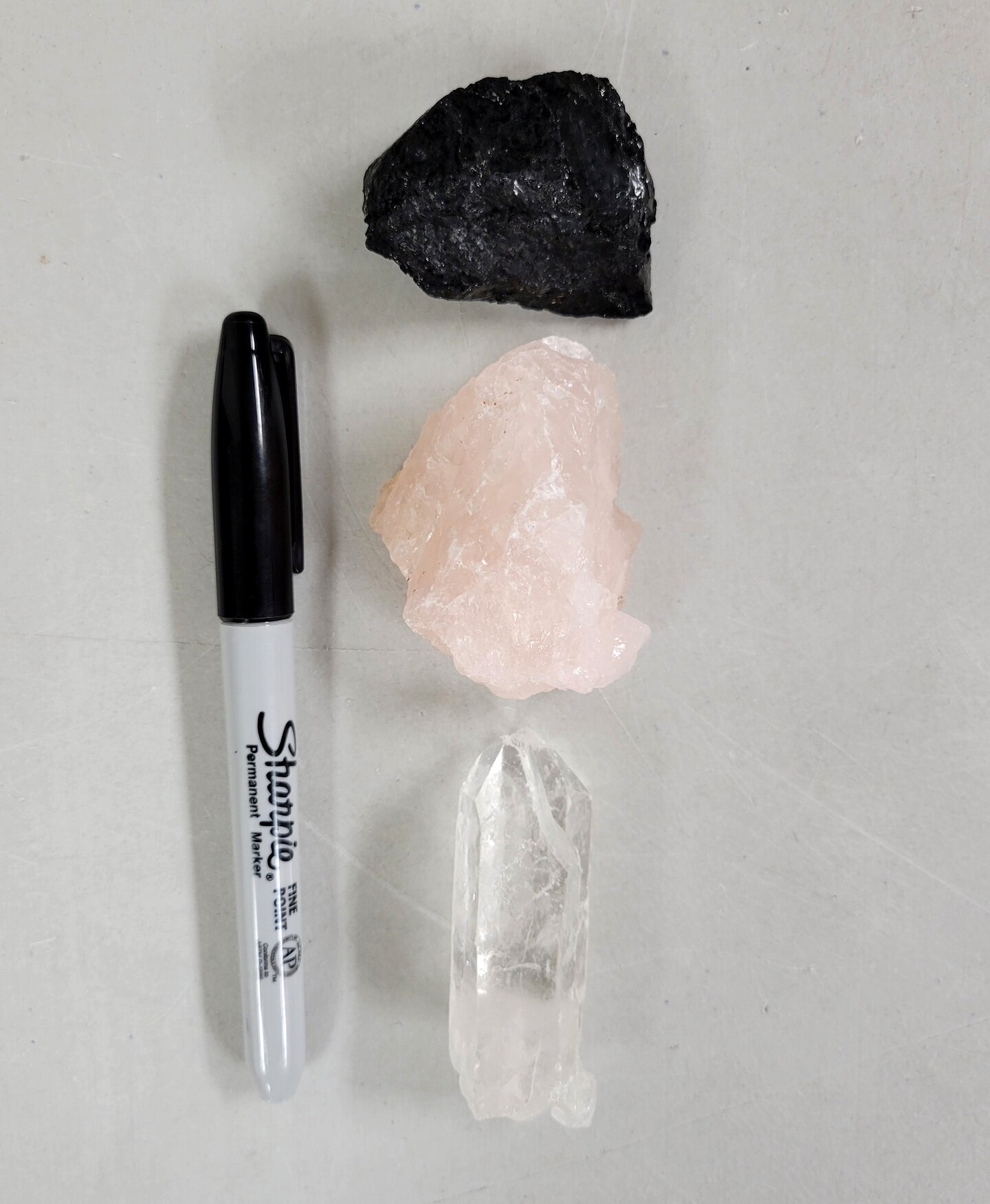 Love & Protection Bundle, Black Tourmaline, Rose Quartz, Quartz Crystal Point