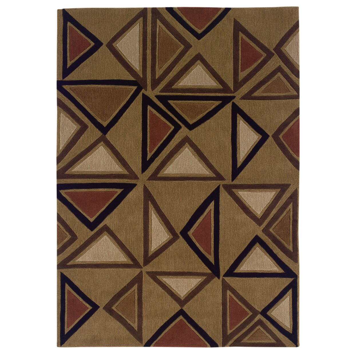 Trio Garlin 8X10 Rug Camel Brick Transitional Contemporary Design ...