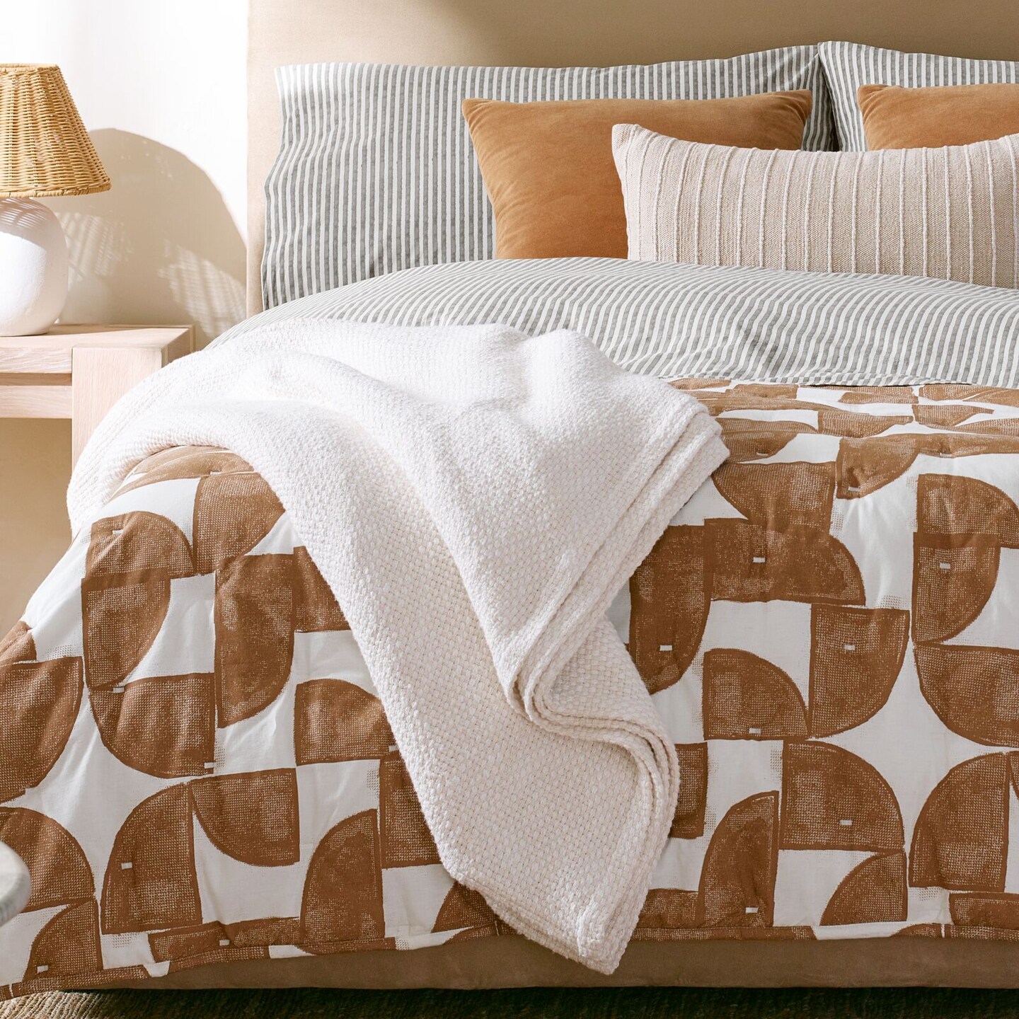 Nate Home by Nate Berkus Two-Tone Cotton Bed Blanket