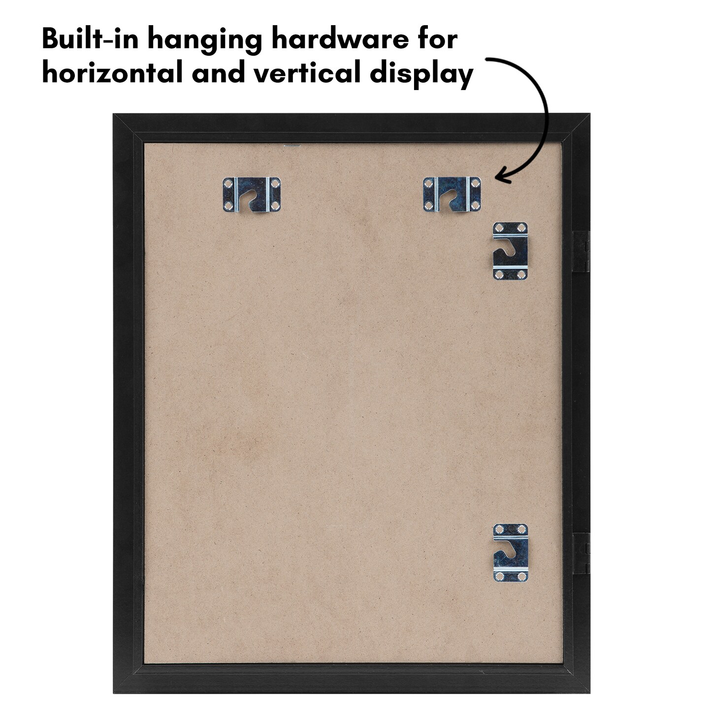 Americanflat 10x12.5 Kids Art Frame - 8.5x11 with Mat or 10x12.5 without Mat - Kids Artwork Frame - Magnetic Frame Closure - Shatter Resistant Glass - Hanging Hardware