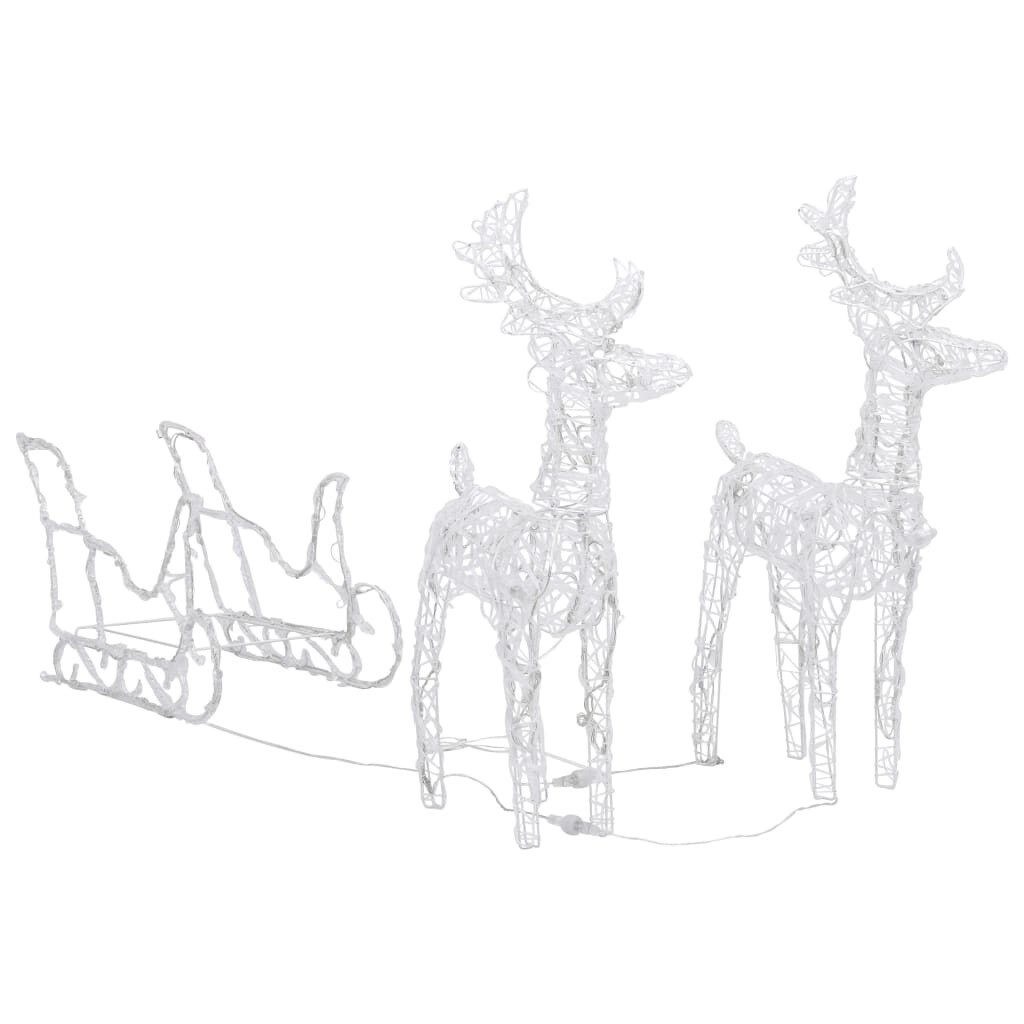 Reindeers &#x26; Sleigh Christmas Decoration 320 LEDs Acrylic