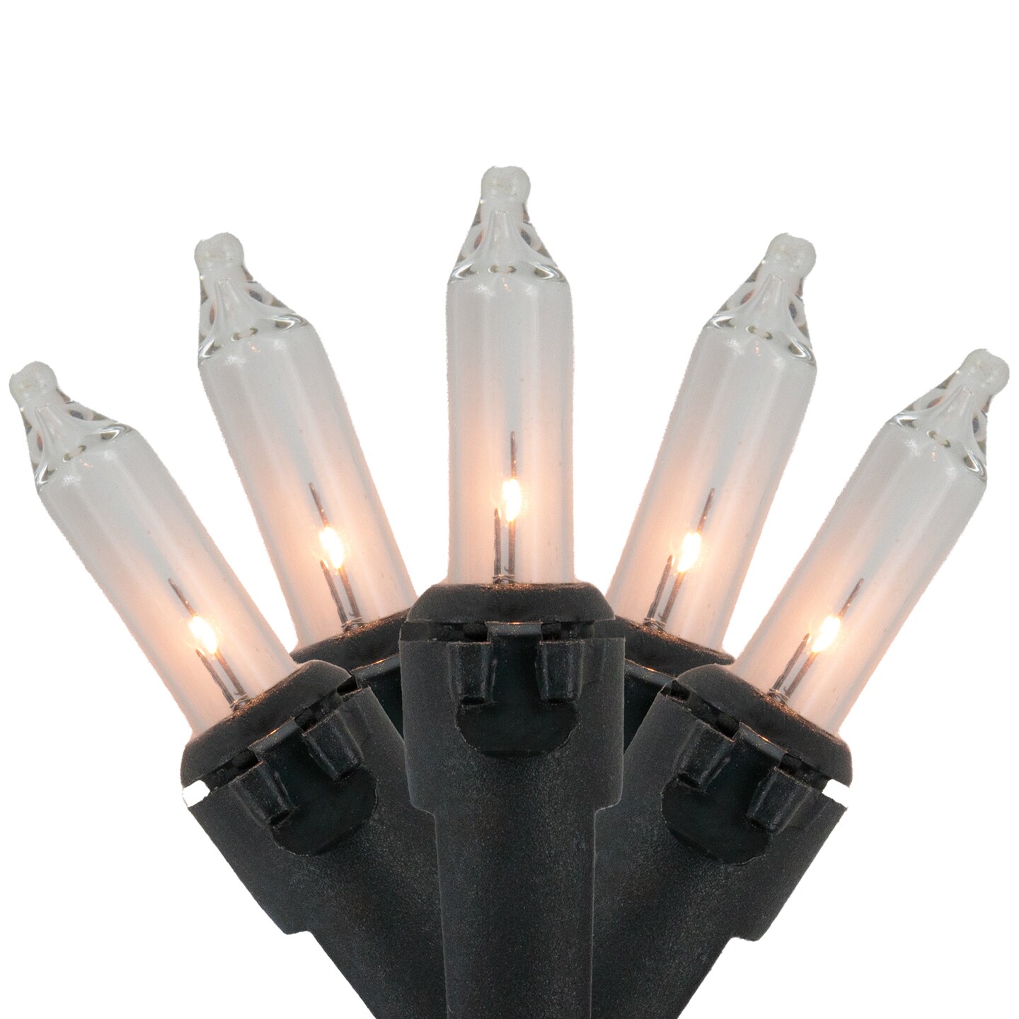 Northlight Mini Christmas String Light Set - Clear - 20.25&#x27; Black Wire - 100ct