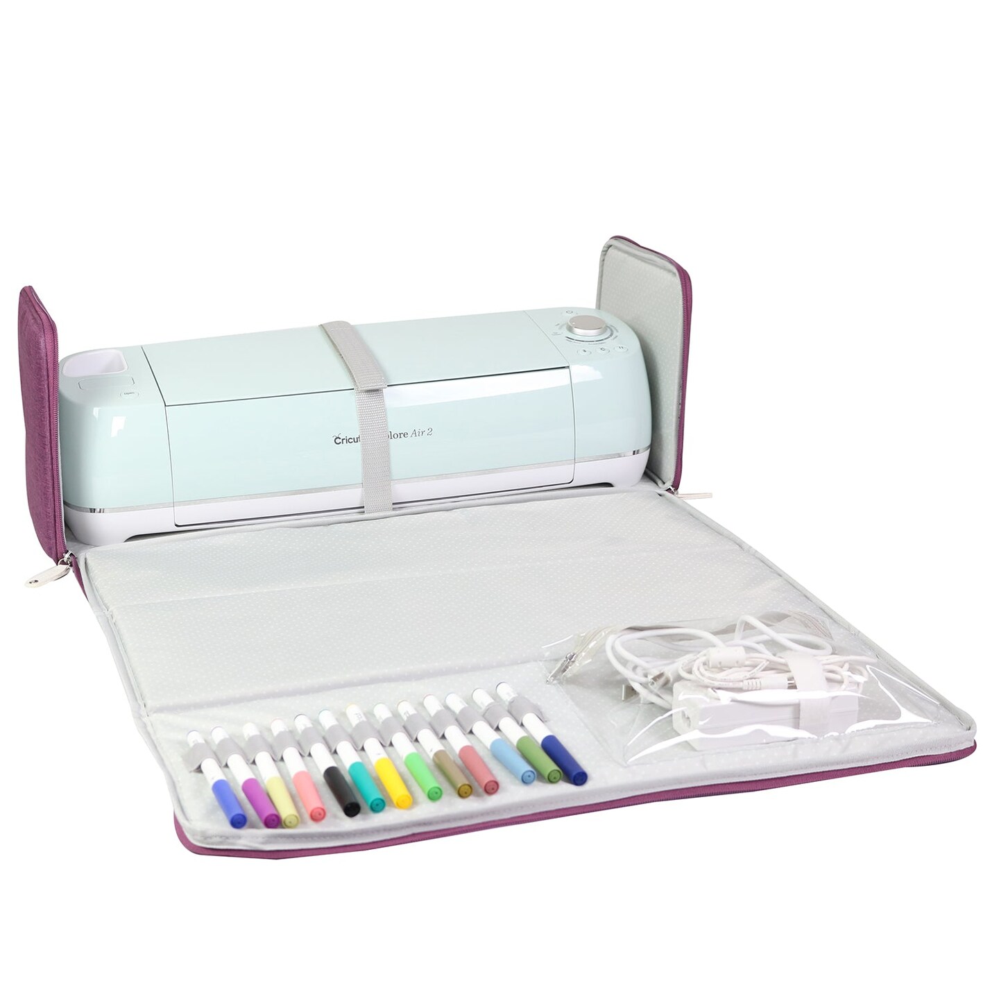 Die Cut Carrying Case for Cricut Explore & ScanNCut DX, Heather Plum