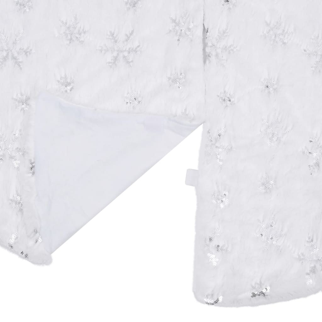 Luxury Christmas Tree Skirt White 48&#x22; Faux