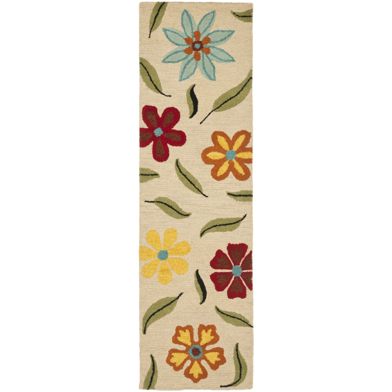 Safavieh Blossom Blm678A Hand-Hooked Beige / Multi Rug Traditional Carpet Rug