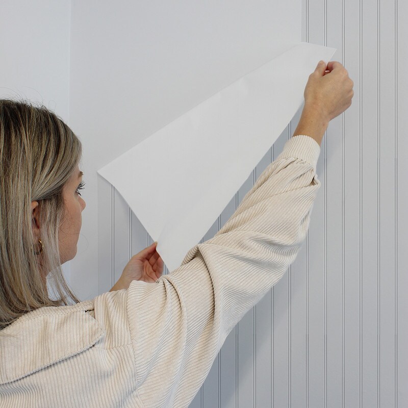 Tempaper &#x26; Co. Beadboard White Peel and Stick Wallpaper