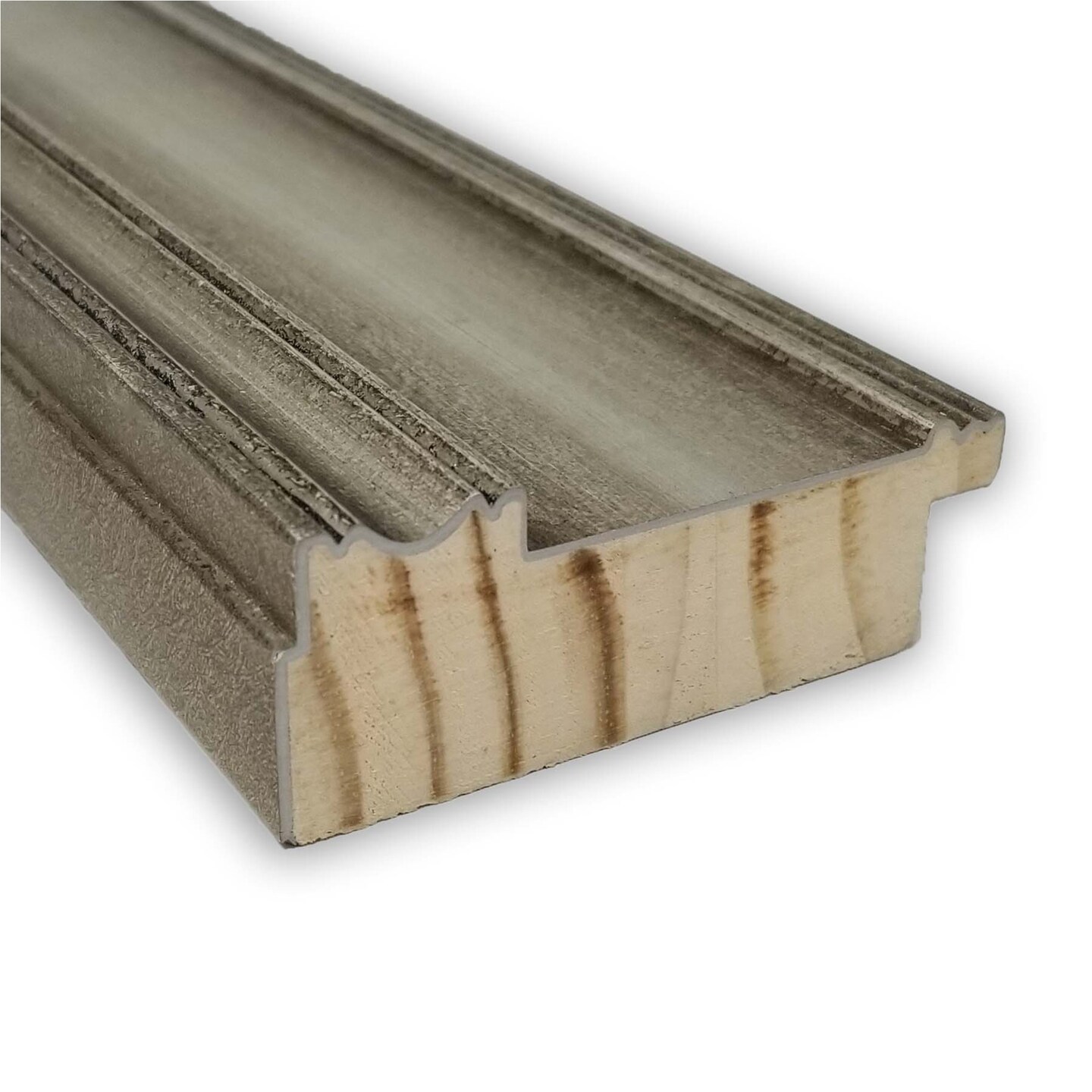 Mezzanine Antique Silver Narrow Wood Picture Frame, Photo Frame, Art Frame