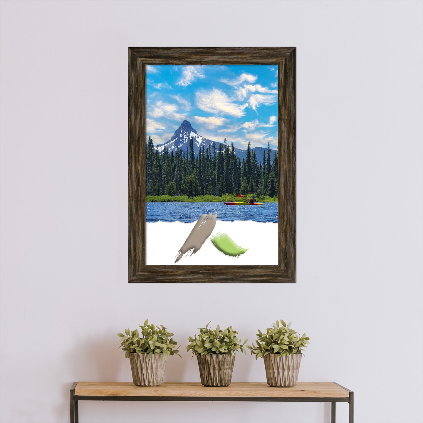 Fencepost Narrow Wood Picture Frame, Photo Frame, Art Frame