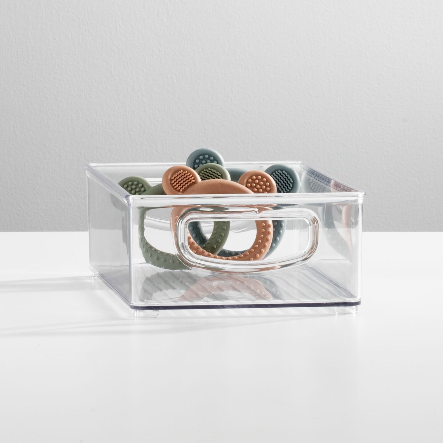 mDesign Plastic Nursery Storage Container Bin with Handles