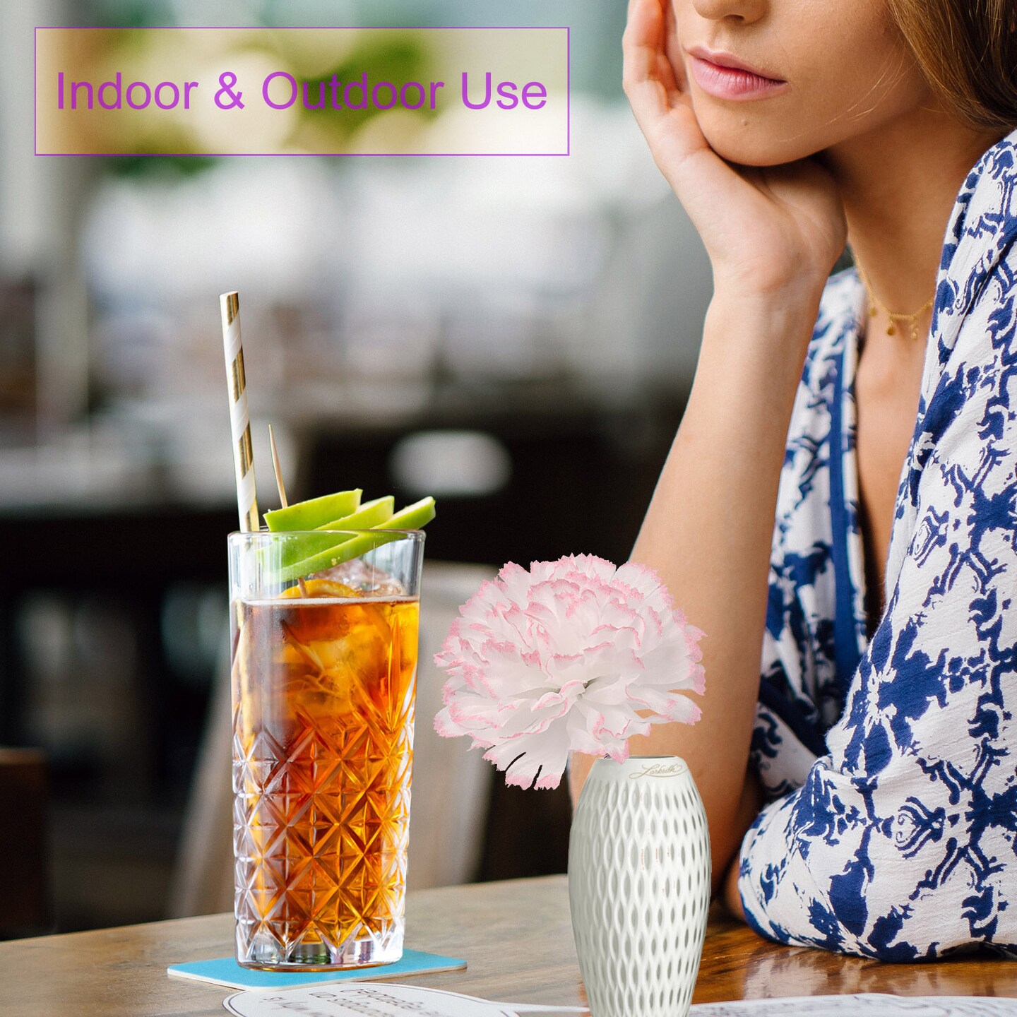 Set of 100: Peppermint Carnation Flower Picks | 5" Long | 3.5" Wide | Floral Picks | Crafting Supplies | Parties & Events | Home & Office Decor, Floral Home by Artificial Flowers