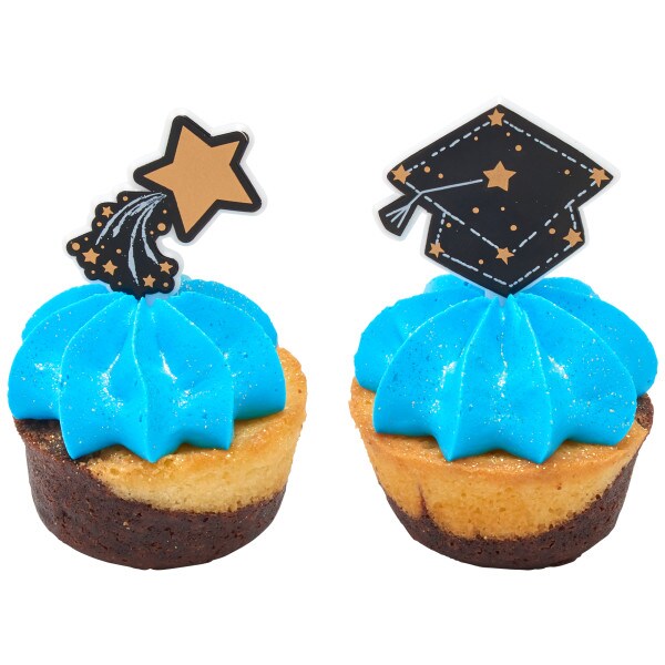 Shoot For The Stars DecoPics Cupcake Decorations, 12ct