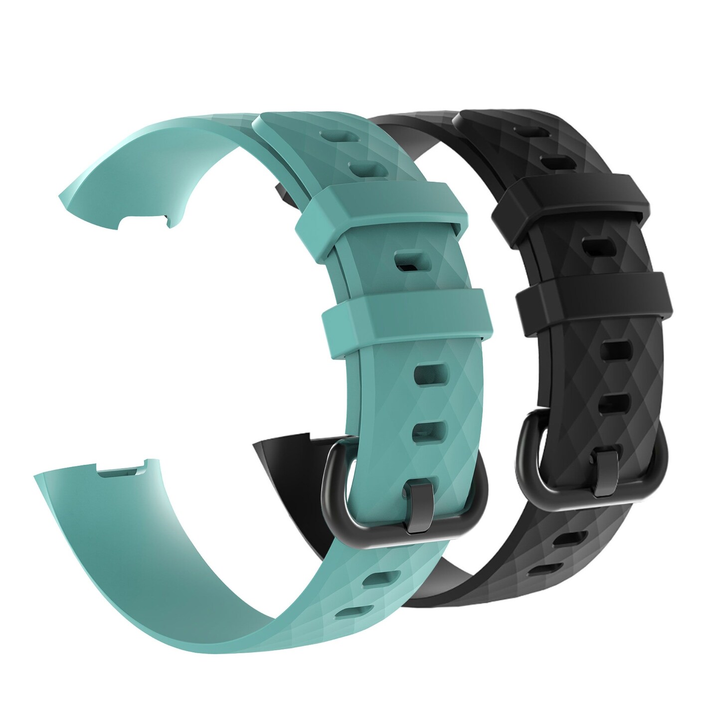 For Fitbit Charge 3 / 3 SE / 4 Bands, 2 Pack Replacement Strap for Women Men, Size Small, Black and Green