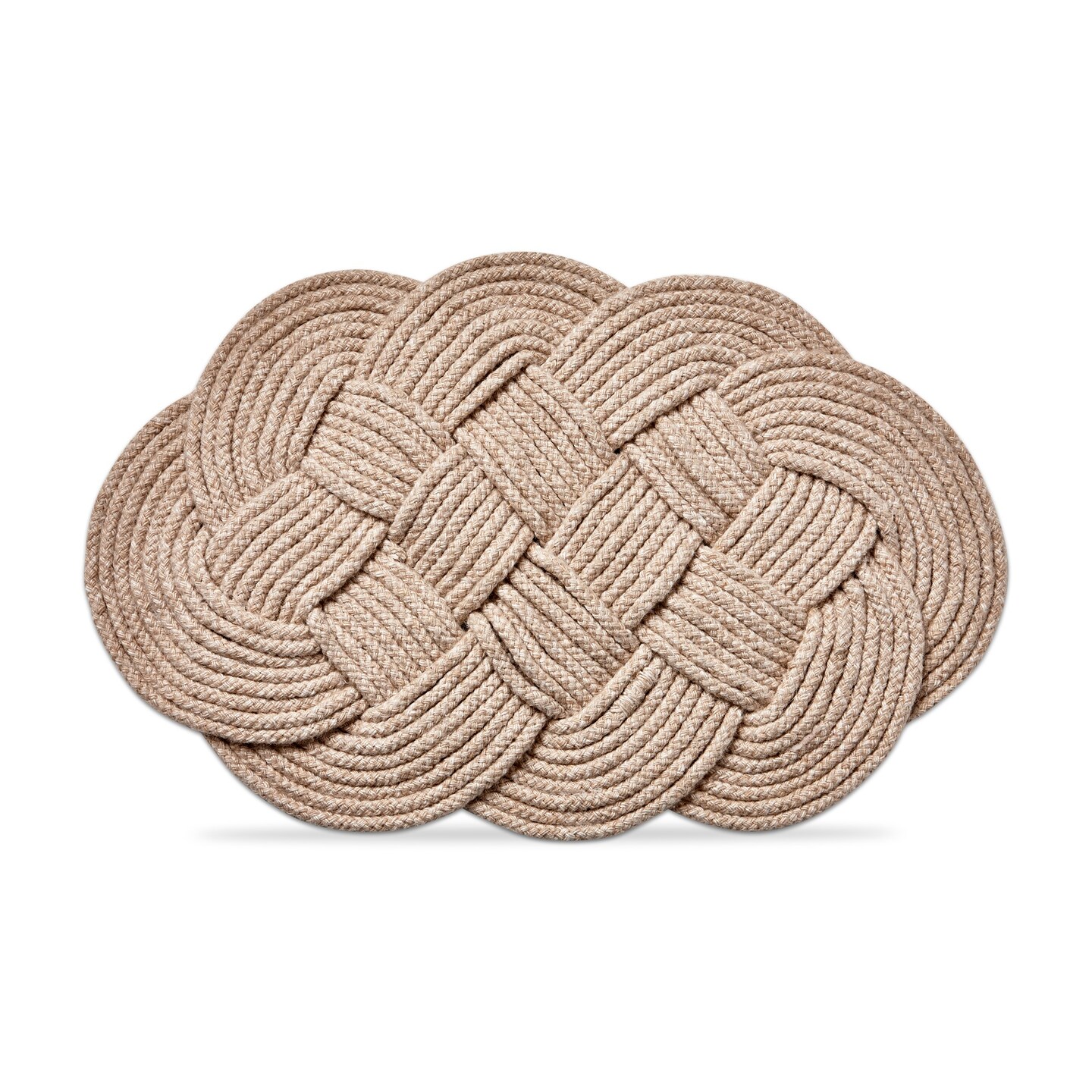 1&#x27;6&#x22;x2&#x27;6&#x22; Handwoven Doormat Natural Oval Indoor and Outdoor Polypropylene Door Welcome Mat Beige