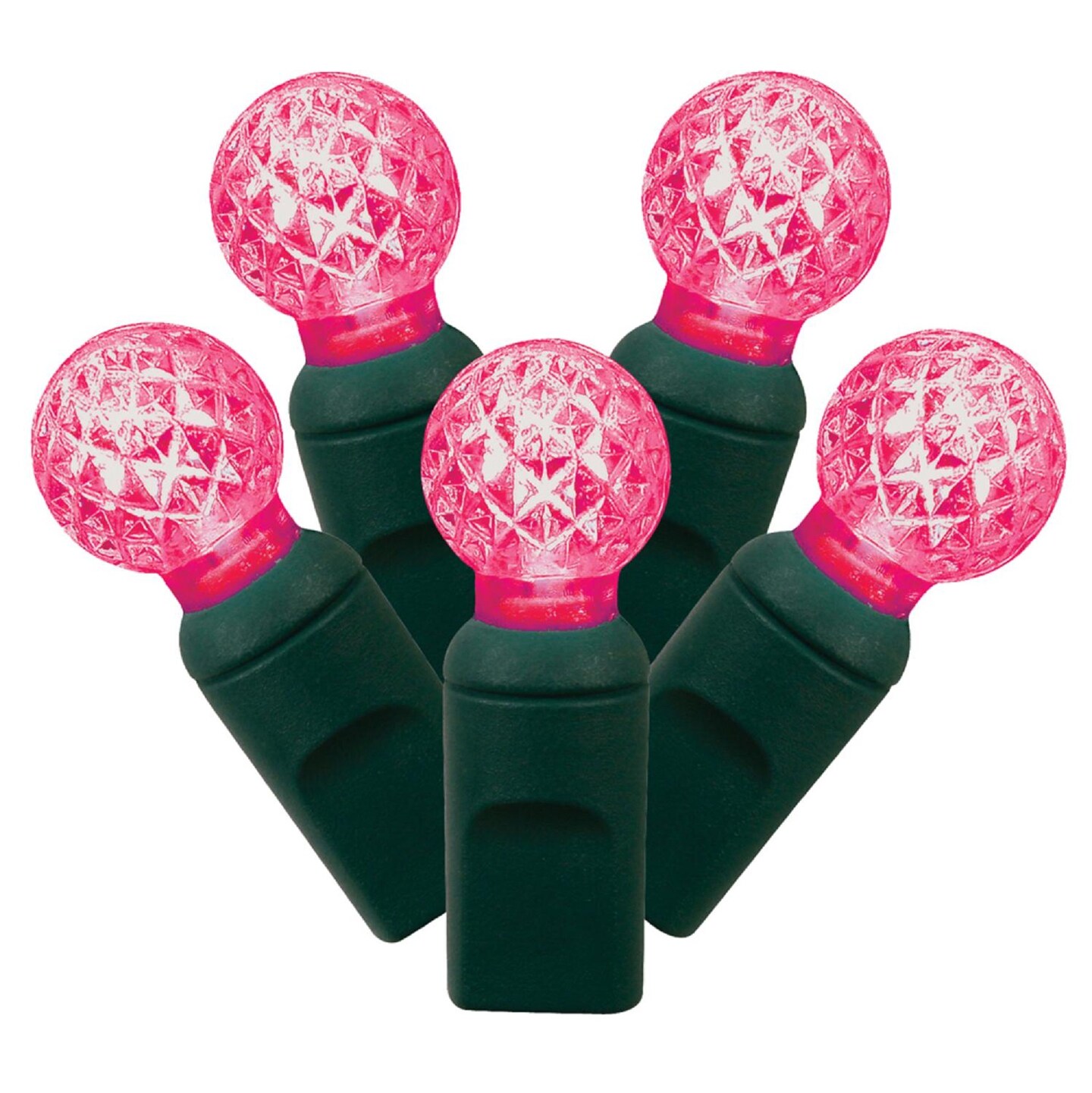 Vickerman 100 Battery Operated Magenta Pink Berry Christmas Lights - 33 ft Green Wire
