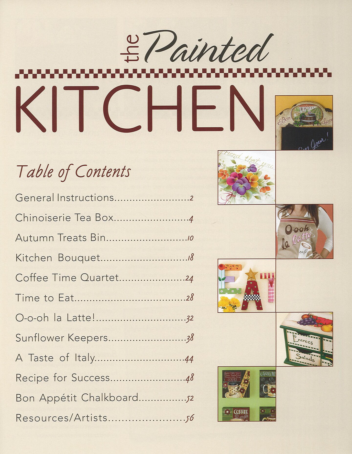 Leisure Arts The Painted Kitchen Painting Book