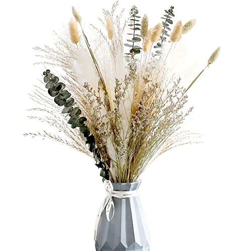 Musunny Natural Dried Flower Bouquet,17 Dried Flowers for
