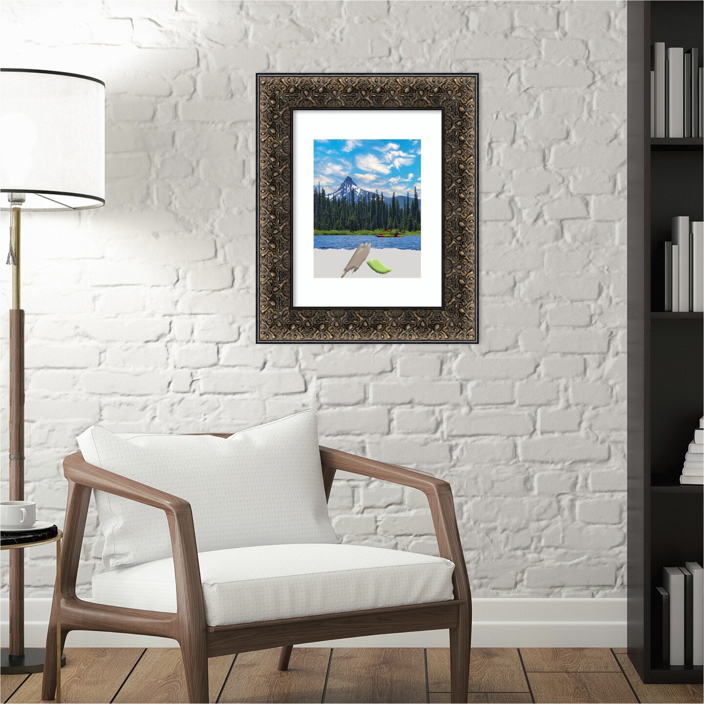 Intaglio Embossed Black Wood Picture Frame, Photo Frame, Art Frame