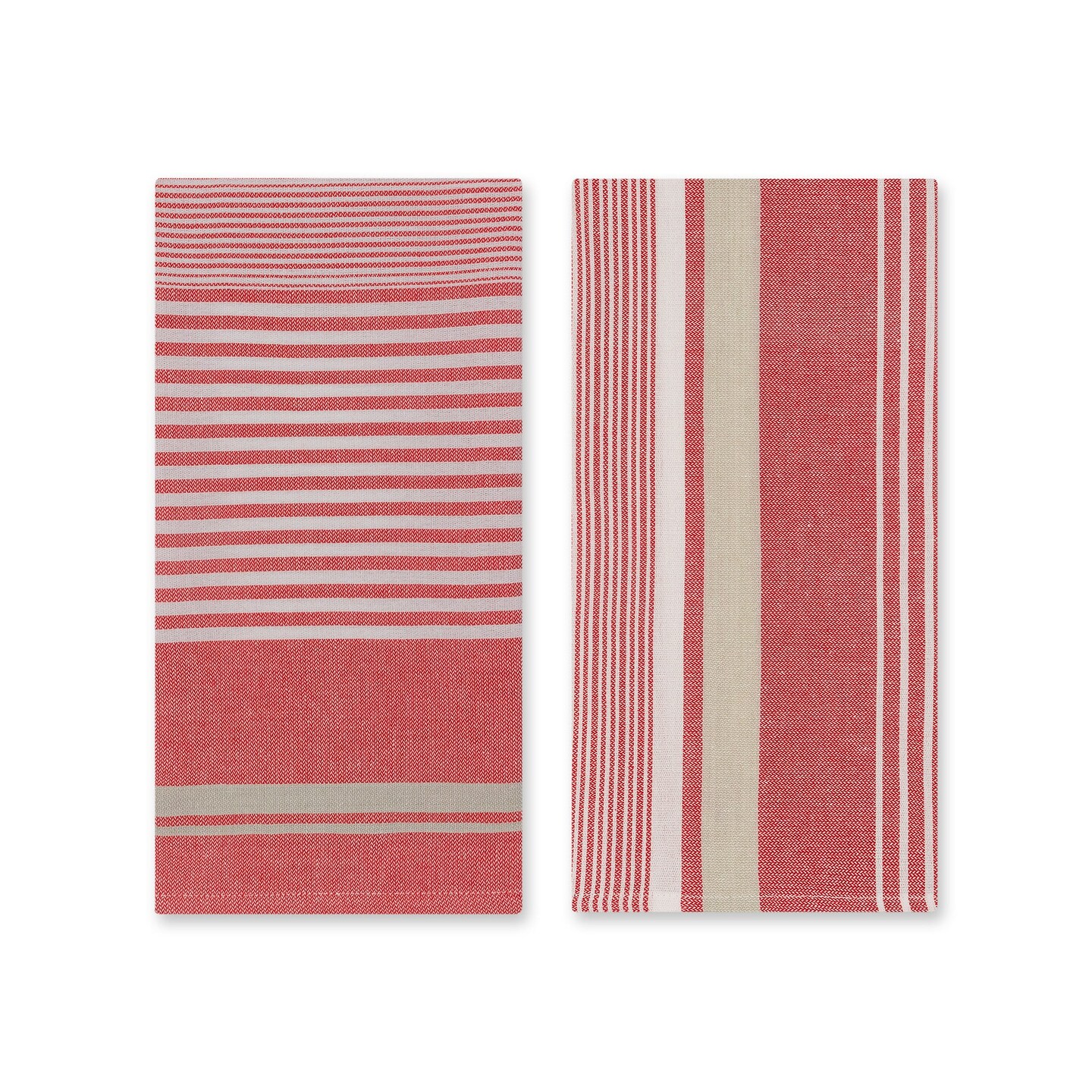 Woven Striped Kitchen Towel, Set of 2