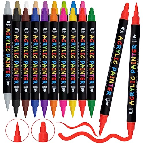 Craft Express 18 Pack of Assorted Colors Joy Fabric Markers