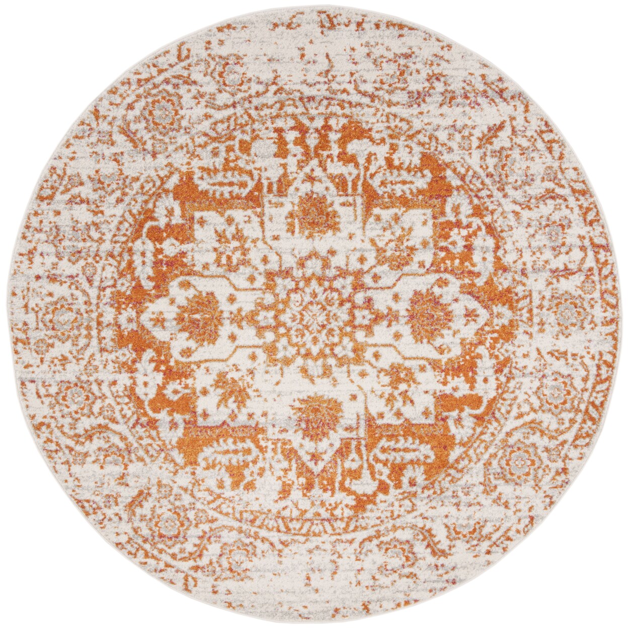 Safavieh   Madison Collection MAD603P Orange / Ivory Rug