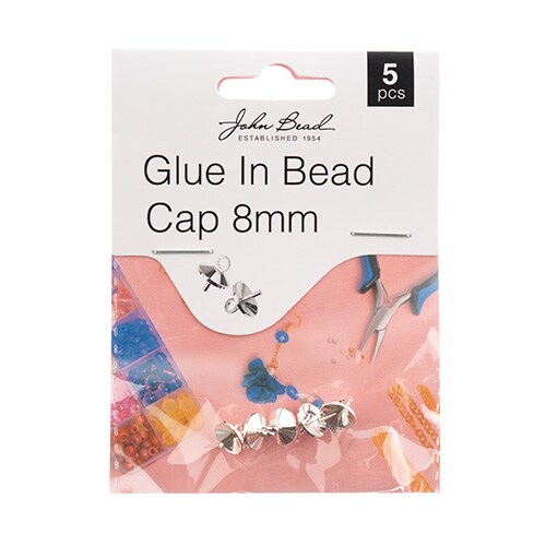 8mm Glue in Bead Caps by John Bead