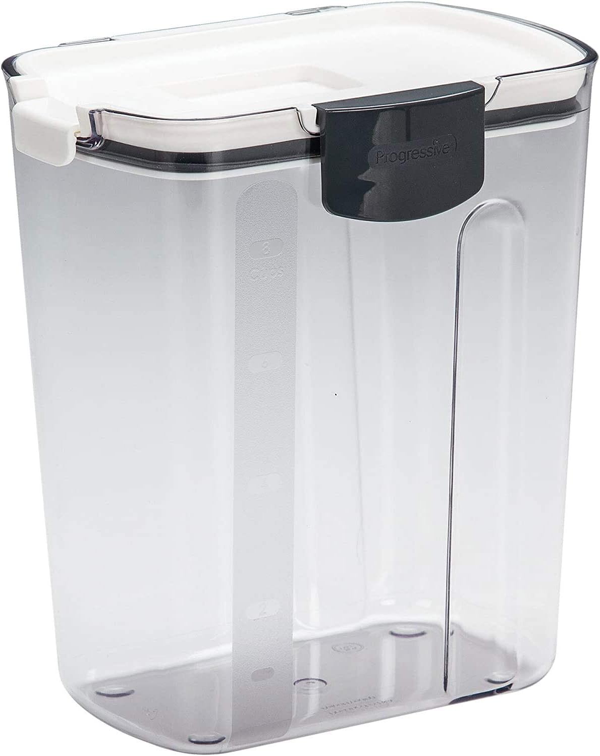 Prepworks ProKeeper 6 Piece Kitchen Clear Plastic Airtight Food Flour And Sugar Storage Organization Container Baking Canister Set, White